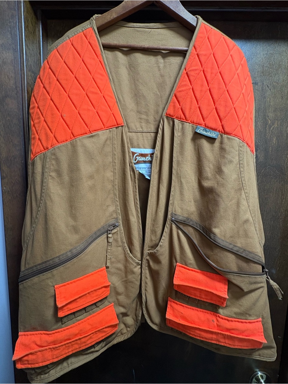 4X Brown & Orange Hunting Vest
